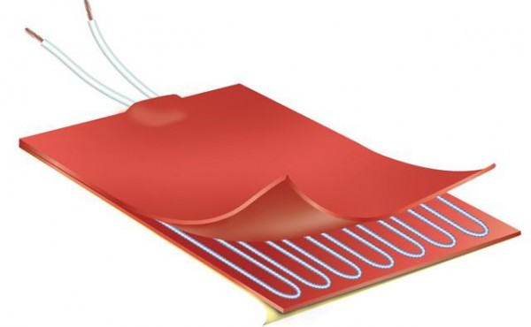 Tissu Chauffant Résistance électrique silicone souple auto-collante